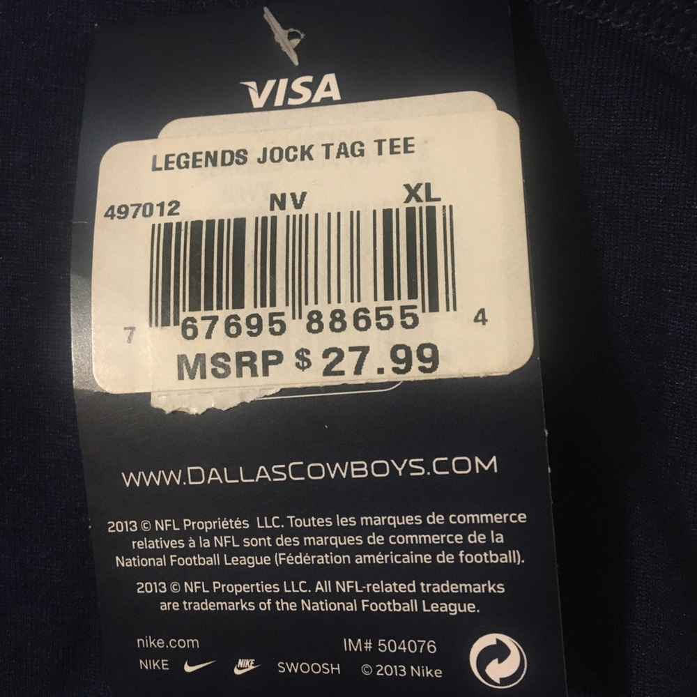 Nike NFL Dallas Cowboys Dri-Fit Shirt - New - Picture 9 of 11